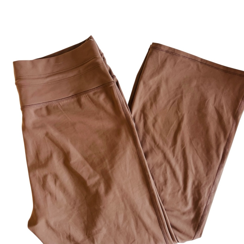 Vuori Brown High-Waisted Wide Leg Leggings